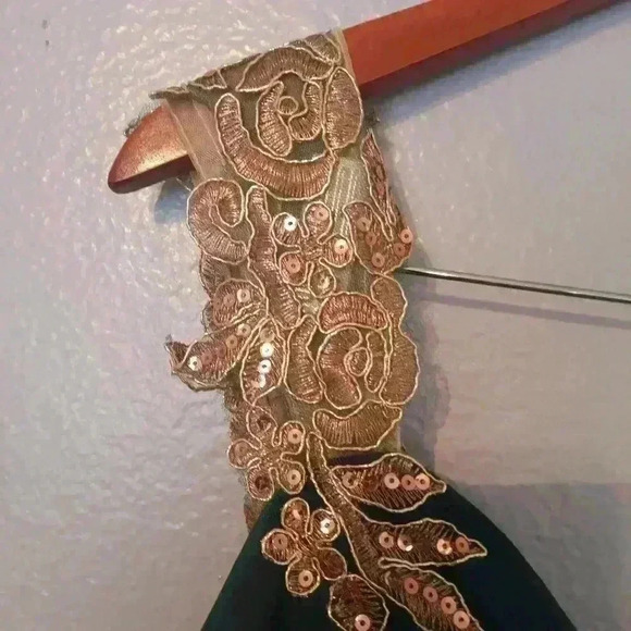 Shein Curve Dress Green Gold sequined Size 2XL - Picture 5 of 16